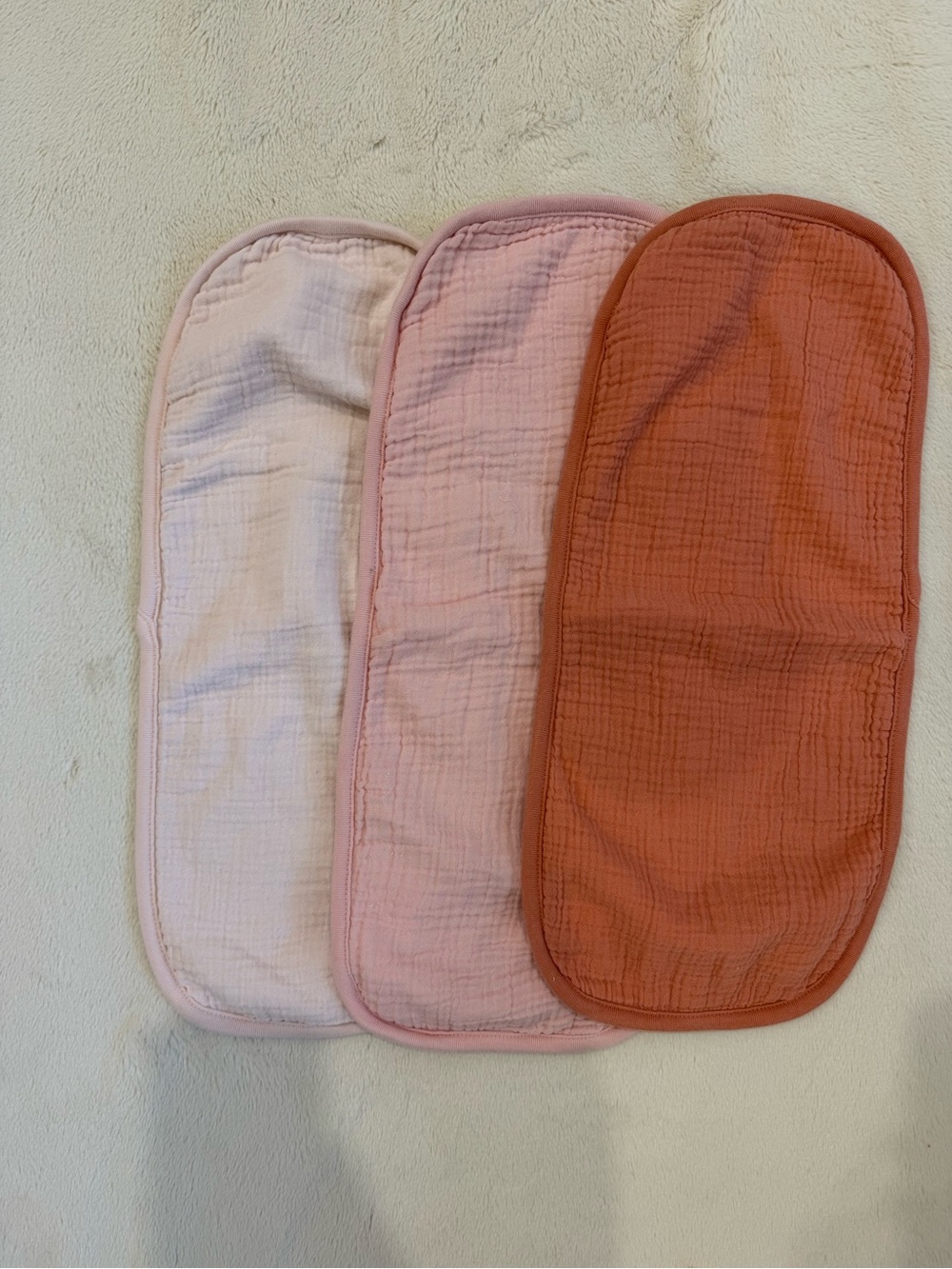 Bundle of Three Pink Cloud Island Burp Cloths